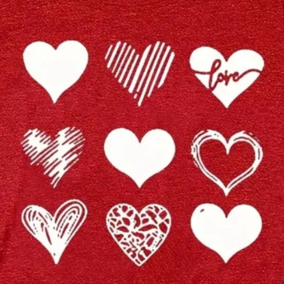 New!  Soft Red Women's Heart Tee  short sleeves  sz Xlarge - Picture 5 of 6